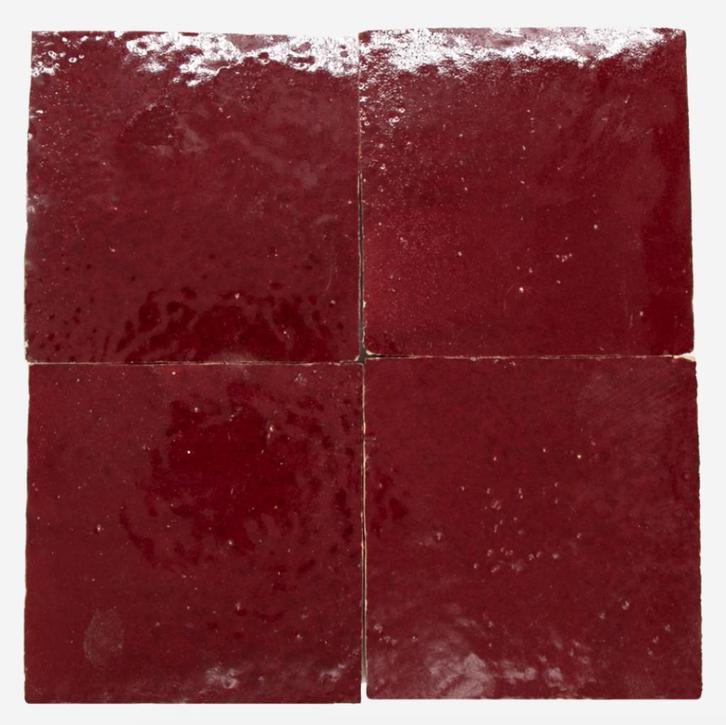 Bordeaux rode tegels (ca. 2,5 m2), Doe-het-zelf en Verbouw, Tegels, Nieuw, Wandtegels, Overige materialen, Minder dan 20 cm, Minder dan 20 cm