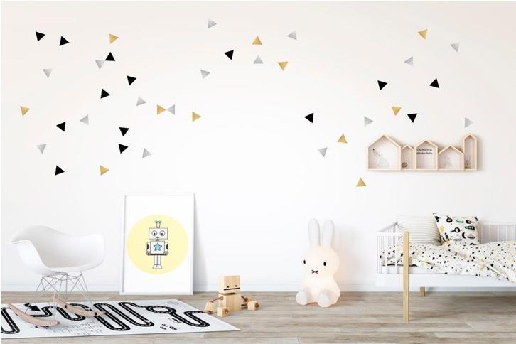 Muurstickers Gelijke sterren Zwart Goud Zilver Pom le Bonhom, Kinderen en Baby's, Kinderkamer | Inrichting en Decoratie, Nieuw