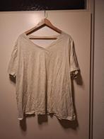Beige shirt met V-hals, te groot door afvallen, Ophalen of Verzenden