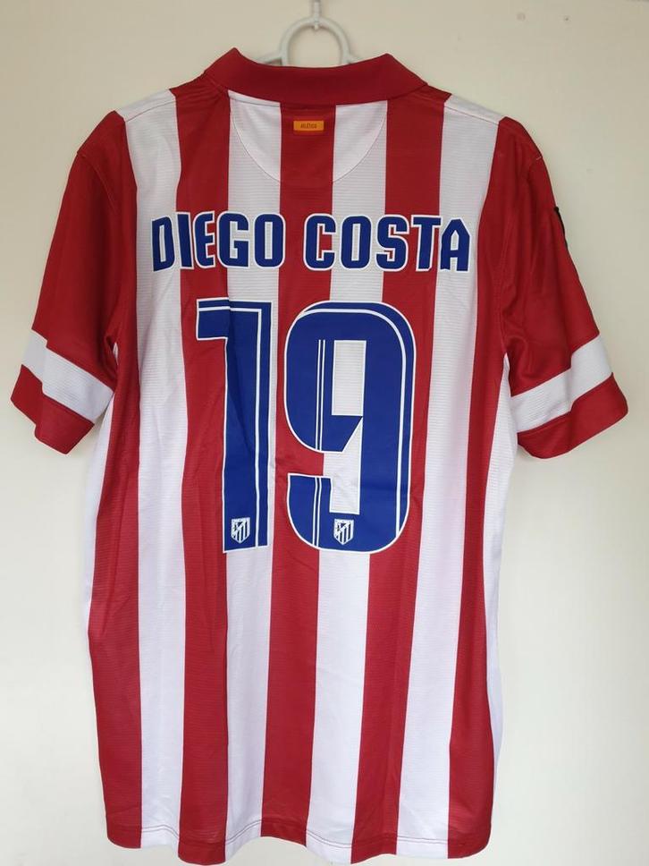 Origineel thuisshirt Atletico Madrid L (#19 Diego Costa), Sport en Fitness, Voetbal, Zo goed als nieuw, Shirt, Ophalen of Verzenden