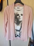 Mooi only vero moda shirt vest zalm roze wit l 40., Maat 38/40 (M), Vero Moda, Ophalen of Verzenden, Zo goed als nieuw