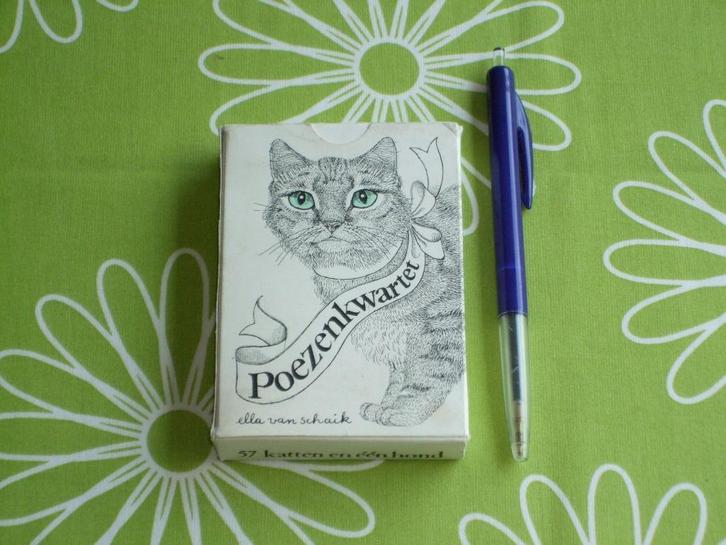 Poezenkwartet Ella van Schaik, Verzamelen, Speelkaarten, Jokers en Kwartetten, Gebruikt, Kwartet(ten), Ophalen of Verzenden