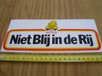 sticker blij dat ik rij - NIET BLIJ IN DE RIJ - strip auto *, Ophalen, Zo goed als nieuw, Bedrijf of Vereniging