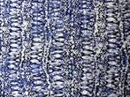 Blauw wit lapje Ruit en V-motieven lapje - stretch 70 x 150, Overige materialen, Gebruikt, 30 tot 120 cm, 30 tot 200 cm