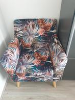 Fauteuil geprint, Huis en Inrichting, Fauteuils, Ophalen, 125 tot 150 cm, Zo goed als nieuw, 75 tot 100 cm