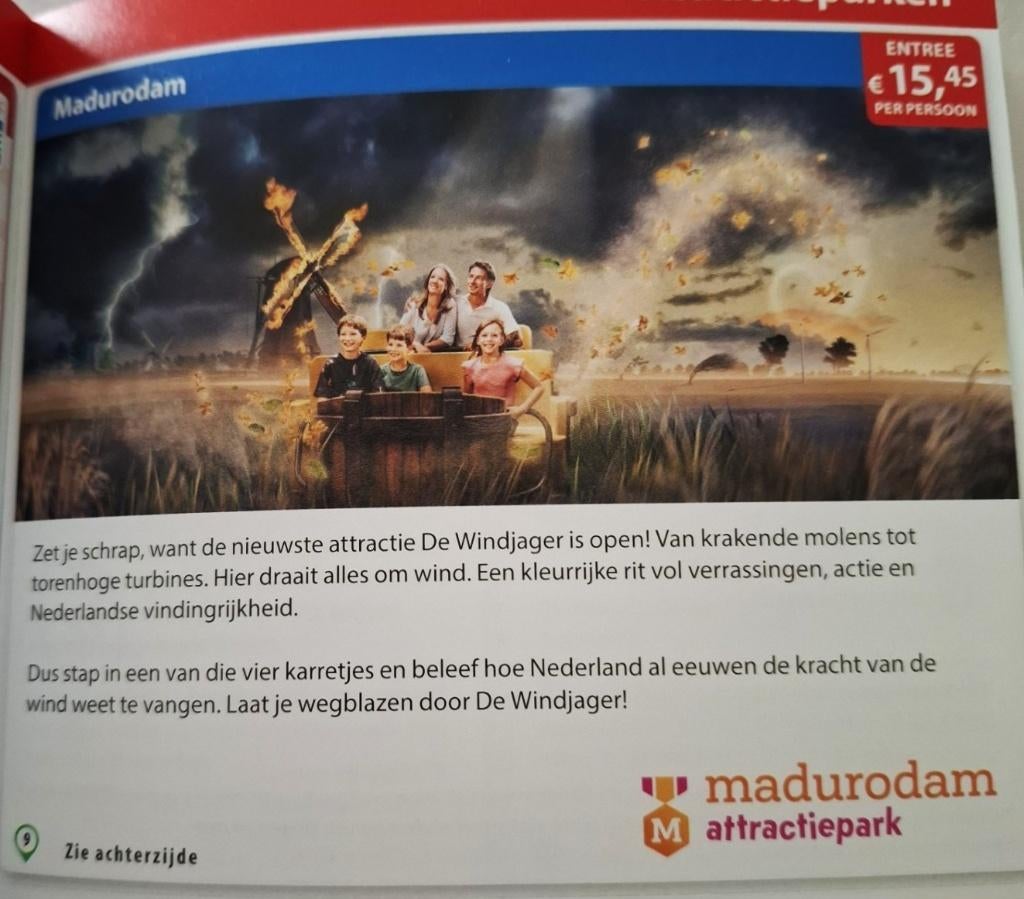 Madurodam kortingsbon, Tickets en Kaartjes, Recreatie | Pretparken en Attractieparken, Drie personen of meer, Kortingskaart