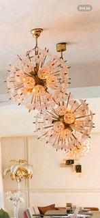 Drie stuks Sputnik Val Saint Lambert hanglampen, Huis en Inrichting, Lampen | Hanglampen, Minder dan 50 cm, Glas, Zo goed als nieuw