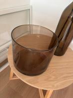 Bruine glazen stolp / vaas - Aro Wonen, Huis en Inrichting, Woonaccessoires | Vazen, Overige kleuren, Nieuw, Ophalen of Verzenden