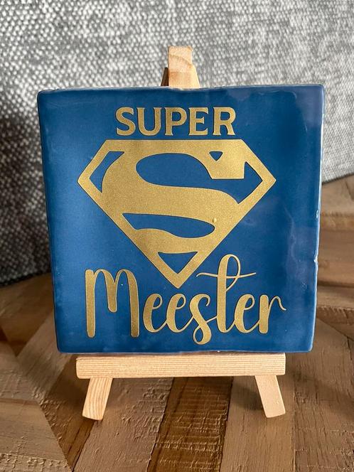 Cadeau tegeltje voor meester of juf, Huis en Inrichting, Woonaccessoires | Tekstborden en Spreuken, Nieuw, Ophalen of Verzenden