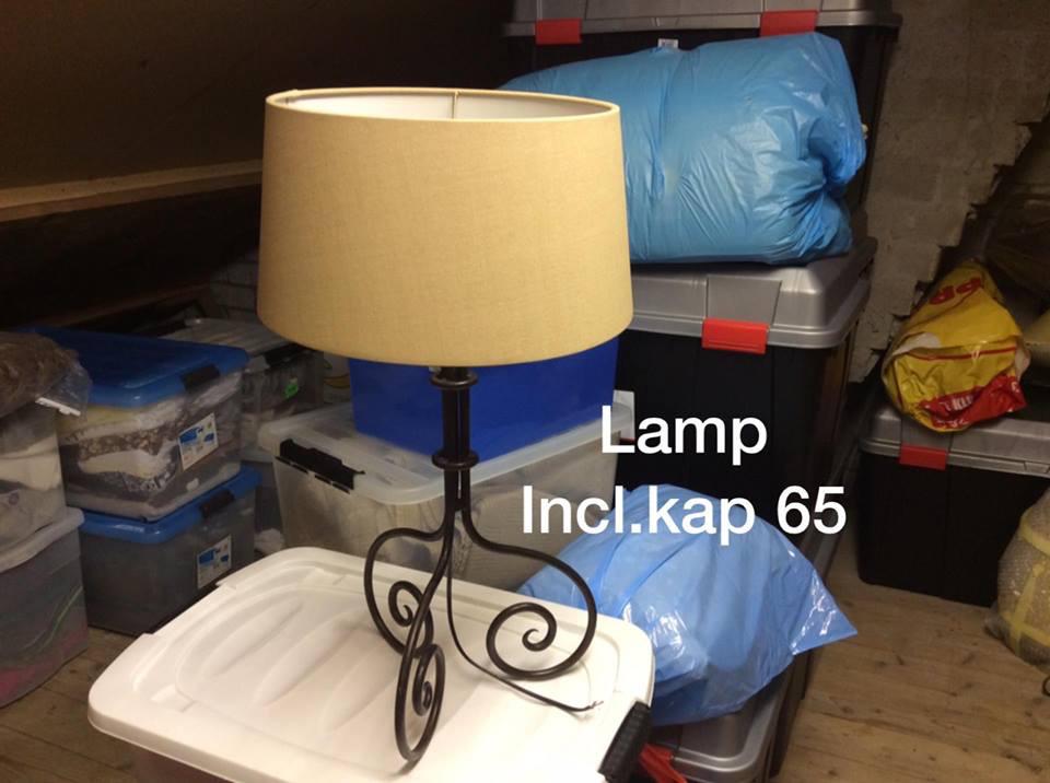 Lamp ijzer met of zonder kap zonder snoer, Ophalen of Verzenden, Zo goed als nieuw, Rond, 50 cm of meer