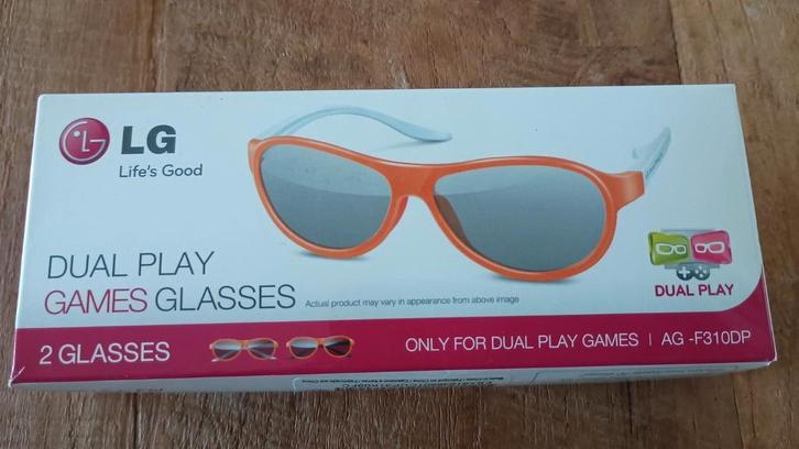 LG Dual play Game glasses, 2 stuks, Audio, Tv en Foto, Televisie-accessoires, Zo goed als nieuw, Ophalen of Verzenden