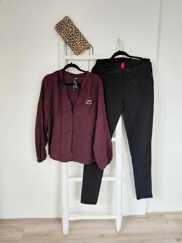 2delig Jemappelle SET ballonblouse & pantalon L nieuw beschikbaar voor biedingen
