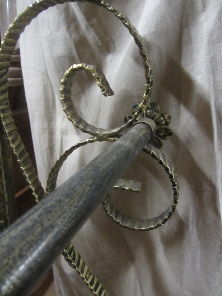 Romantisch metalen kledingrek met 2 stangen en schappen, Kleding | Dames, Kledingrekken, Ophalen, Zo goed als nieuw