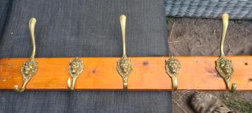 Vintage Wandkapstok met Leeuwenkop Haken beschikbaar voor biedingen