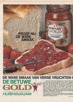 Retro reclame 1966 Betuwe Flipje aardbeienjam op brood, Verzenden, Overige typen