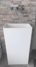 Design Wastafel zuil plus kranen 2 x, Huis en Inrichting, Badkamer | Badkamermeubels, Ophalen, Zo goed als nieuw, Minder dan 100 cm