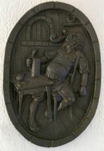 Beeld. Dronkaard, gietijzer hoog 47 cm x breed 30,5 cm, Ophalen of Verzenden