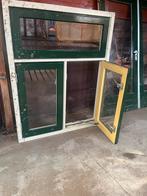 Gebruikt kozijn met ramen en Dubbelglas, Gevelraam of Ruit, Gebruikt, 80 tot 120 cm, Ophalen of Verzenden