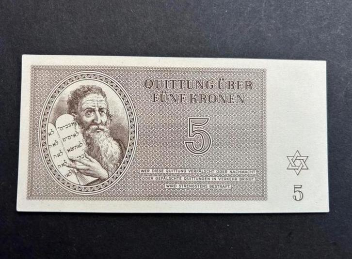 WWII Concentratiekamp Biljet Theresienstadt, Verzamelen, Militaria | Tweede Wereldoorlog, Nederland, Ophalen of Verzenden