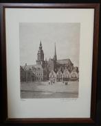 Ets - Léo Van Cauwenbergh (1921) - Grote Markt van Veurne .., Antiek en Kunst, Kunst | Etsen en Gravures, Ophalen of Verzenden