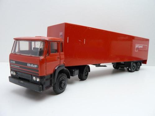 DAF 2100  ''  PTT-Post ''  Lion car, Hobby en Vrije tijd, Modelauto's | 1:50, Gebruikt, Bus of Vrachtwagen, Lion Toys, Ophalen of Verzenden