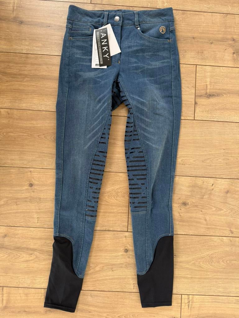 Nieuwe Anky paardrijbroek jeans denim 34  36 siliconen grip, Nieuw, Ophalen of Verzenden, A, A