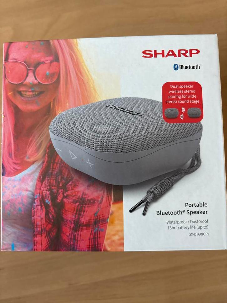 Portable Bluetooth Speaker Sharp GX-BT60(GR), Audio, Tv en Foto, Luidsprekers, Zo goed als nieuw, Overige typen, Minder dan 60 watt