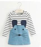 Jurk baby meisje muis blauw gestreept maat 110 120 130, Ophalen of Verzenden, Nieuw, Jongetje of Meisje