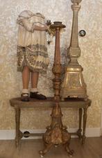 Oude Grote Bois Dore  Houten Kandelaar "Uit Aletta's Tijd", Ophalen of Verzenden