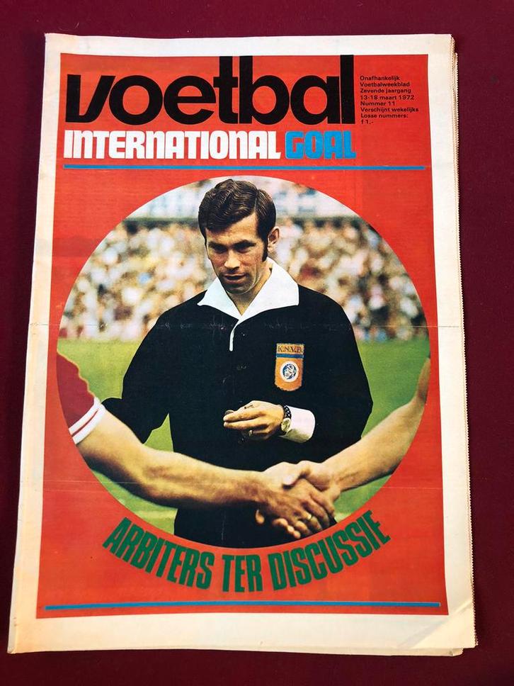 Voetbal International Goal 13-18 mrt. 1972. Magazine Nr. 11, Verzamelen, Sportartikelen en Voetbal, Zo goed als nieuw, Boek of Tijdschrift