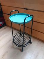 Leuk rol tafeltje van Xooon. ,mintgroen, Huis en Inrichting, Tafels | Bijzettafels, Ophalen, Zo goed als nieuw, Rond, Minder dan 55 cm