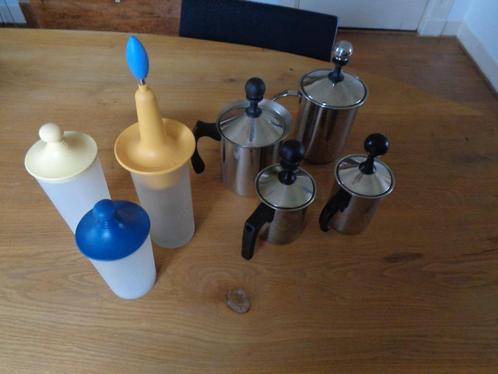 FRABOSK kunststof/metalen melkopschuimer: 450 ml,250ml, Witgoed en Apparatuur, Melkopschuimers, Nieuw, Handmatige melkopschuimer