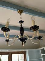 Kroonluchter italiaans porseleijn kobaltblauw, Huis en Inrichting, Lampen | Kroonluchters, Ophalen of Verzenden, Zo goed als nieuw