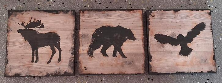 IKEA. Setje van 3 panelen. 25/25 cm.  1999., Huis en Inrichting, Woonaccessoires | Wanddecoraties, Zo goed als nieuw, Ophalen