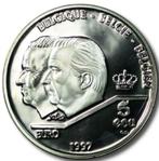 België, 5 Ecu 1997 - zilver Proof, Zilver, Ophalen of Verzenden, Losse munt, Zilver