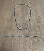 Roestvrijstalen herenketting en armband set – nieuw, Ophalen of Verzenden, Nieuw, Zilver, Staal