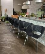 Vitra Tom Vac eetkamerstoel zwart design 8 stuks, Huis en Inrichting, Ophalen, Kunststof, Gebruikt, Zwart