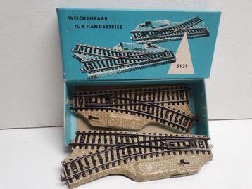 MARKLIN H0 5121 M-rail 1 paar handwissels in OVP beschikbaar voor biedingen