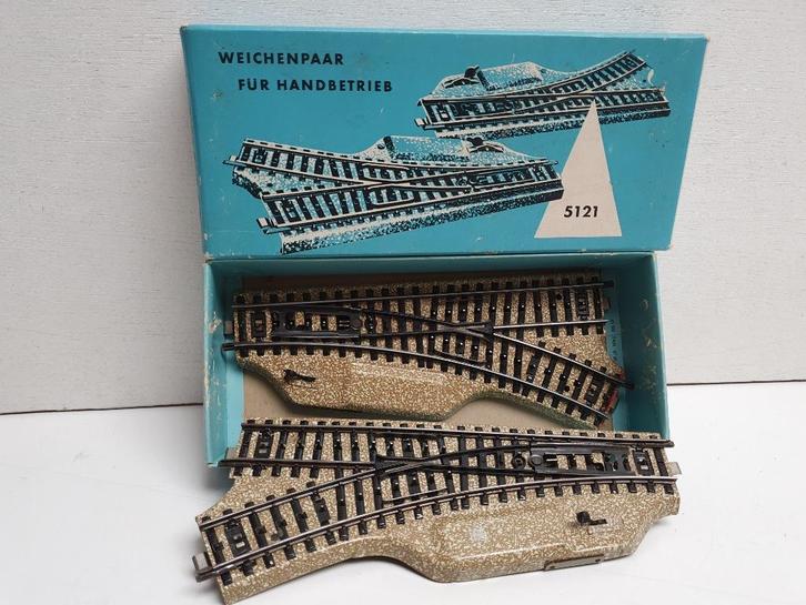 MARKLIN H0 5121 M-rail 1 paar handwissels in OVP, Hobby en Vrije tijd, Modeltreinen | H0, Gebruikt, Rails, Wisselstroom, Märklin