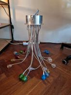Design lamp met glazen bollen, Huis en Inrichting, Lampen | Hanglampen, Ophalen, Zo goed als nieuw