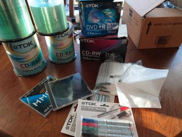 nieuwe, ongebruikte CD-R, CD-RW en DVD+R discs van TDK beschikbaar voor biedingen