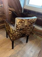 6 Eetkamerstoelen met Panterprint, Ophalen, Minder dan 50 cm, Gebruikt, Minder dan 75 cm