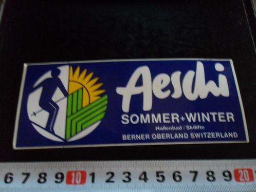 sticker Zwitserland Aeschi Berner Oberland Hallenbad Skilift, Verzamelen, Stickers, Zo goed als nieuw, Bedrijf of Vereniging, Ophalen