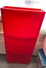 3 Trones schoenenopbergers van Ikea in de kleur rood, Huis en Inrichting, Gebruikt, Ophalen