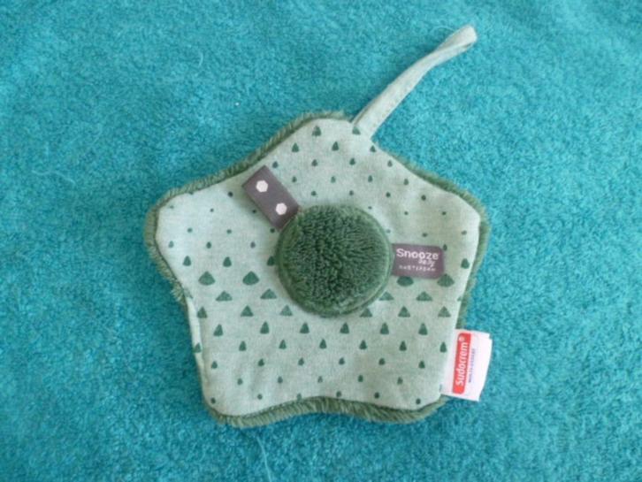 Groen velours klein speen doekje v Snooze baby sudocream, Kinderen en Baby's, Speelgoed | Knuffels en Pluche, Zo goed als nieuw