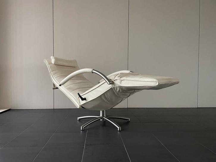 Jori Mensana JR 7260 relax fauteuil / relax stoel creme leer, Huis en Inrichting, Fauteuils, Leer, 50 tot 75 cm, Minder dan 75 cm