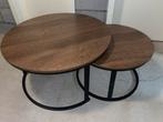 Coffe table set of 2, 50 tot 100 cm, Rond, Zo goed als nieuw, Metaal