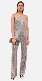 Cayma elegante Pallazo pantalon zilver Pailletten maat M, Kleding | Dames, Jumpsuits, Maat 38/40 (M), Overige kleuren, Verzenden