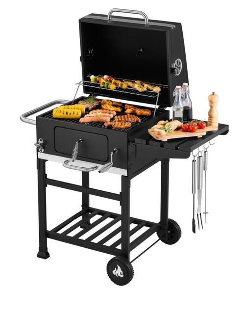 GRILLMEISTER Houtskool BBQ Kansas, Tuin en Terras, Houtskoolbarbecues, Nieuw, Ophalen of Verzenden