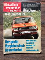 AMS: Ford 15M RS en 20M RS, NSU Ro80, BMW 2000, Opel Commodo, Ophalen of Verzenden, Gelezen, Algemeen